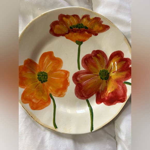 RARE Vietri "Poppy" 8 7/8 Inch Salad Plates -Excellent Condition! Set of 2 Italy - Picture 6 of 6